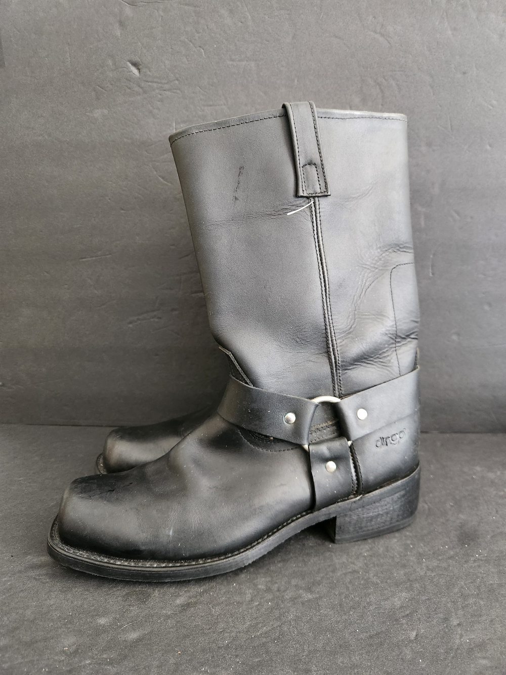 Dingo Black Leather Engineer Boots Mens 10.5